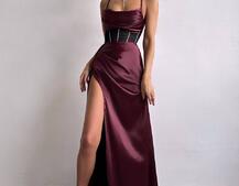 Комплект: корсет, декорований стразами + спідниця максі з драпіруванням  | PUSHKA SHOP