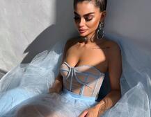 Комплект: корсет бюстьє декорований стразами + пишна спідниця максі  Ручна робота  Комплект: корсет бюстьє декорований стразами + пишна спідниця максі  Ручна робота  | PUSHKA SHOP