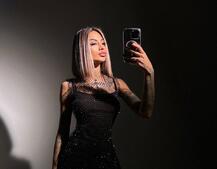 Сукня із сітки зі стразами на трикотажній підкладці  Сукня із сітки зі стразами на трикотажній підкладці  | PUSHKA SHOP