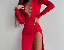 Сукня міді зі шнурівкою  Сукня міді зі шнурівкою  | PUSHKA SHOP