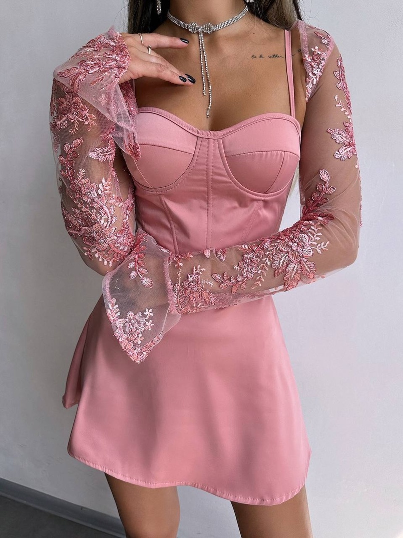 Атласна корсетна сукня-бюстьє + мереживне болеро Атласна корсетна сукня-бюстьє + мереживне болеро | PUSHKA SHOP