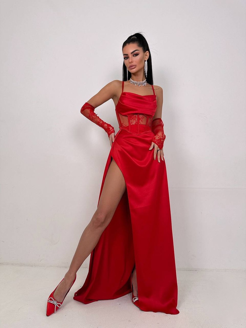 Комплект: корсет+ рукавички + спідниця максі Комплект: корсет+ рукавички + спідниця максі | PUSHKA SHOP