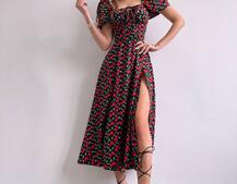 Сукня- міді  з принтом  Сукня- міді  з принтом  | PUSHKA SHOP