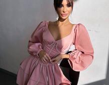 Сукня з корсетом, декорованим стразами  Ручна робота  Сукня з корсетом, декорованим стразами  Ручна робота  | PUSHKA SHOP