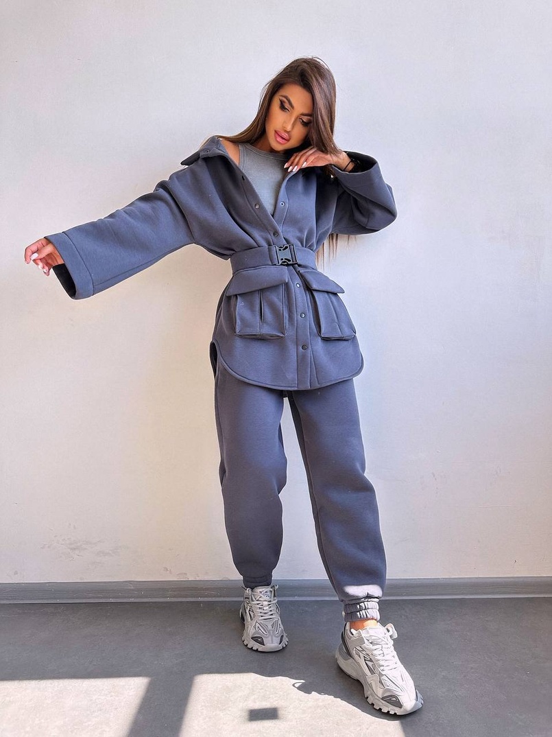 Комплект: тепла сорочка на кнопках + джоггери Комплект: тепла сорочка на кнопках + джоггери | PUSHKA SHOP