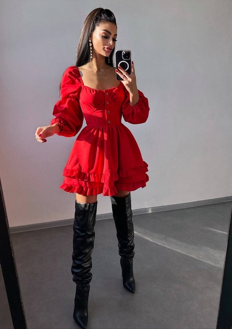 Лялькова сукня з пишною спідницею та корсетним верхом  | PUSHKA SHOP