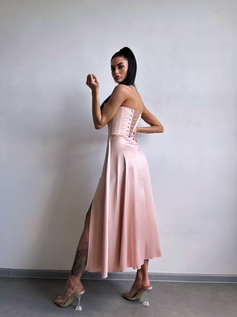 Корсетна сукня міді  | PUSHKA SHOP