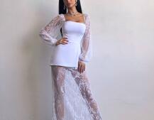 Комплект: блуза з баской + мереживна спідниця-шорти  | PUSHKA SHOP