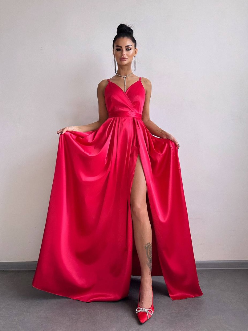 Атласна сукня максі  Атласна сукня максі  | PUSHKA SHOP