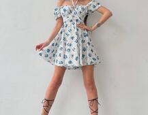 Сукня- міні у квітковий принт | PUSHKA SHOP