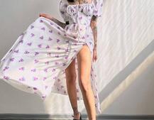 Сукня- міді  з квітковим принтом Сукня- міді  з квітковим принтом | PUSHKA SHOP