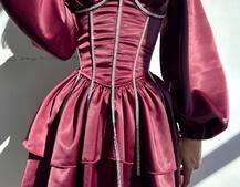 Сукня з корсетом, декорованим стразами  Ручна робота  Сукня з корсетом, декорованим стразами  Ручна робота  | PUSHKA SHOP