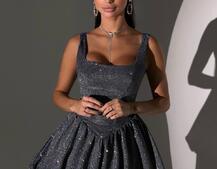 Сяюча корсетна  сукня міні  | PUSHKA SHOP