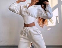 Комплект на флісі : худі з елементами корсету + штани  Комплект на флісі : худі з елементами корсету + штани  | PUSHKA SHOP