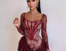 Мереживна сукня міні зі шлейфом Мереживна сукня міні зі шлейфом | PUSHKA SHOP