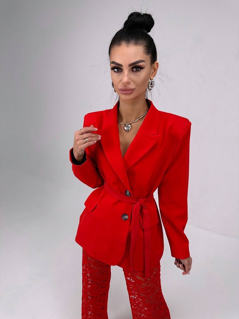 Комплект: мереживний корсет бюстьє + штани + піджак  Комплект: мереживний корсет бюстьє + штани + піджак  | PUSHKA SHOP