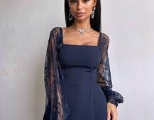 Комплект: блуза з баской + мереживна спідниця-шорти  | PUSHKA SHOP