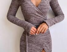 Трикотажна сукня із запахом Трикотажна сукня із запахом | PUSHKA SHOP