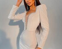 Платье,декорированное стразами   Платье,декорированное стразами   | PUSHKA SHOP