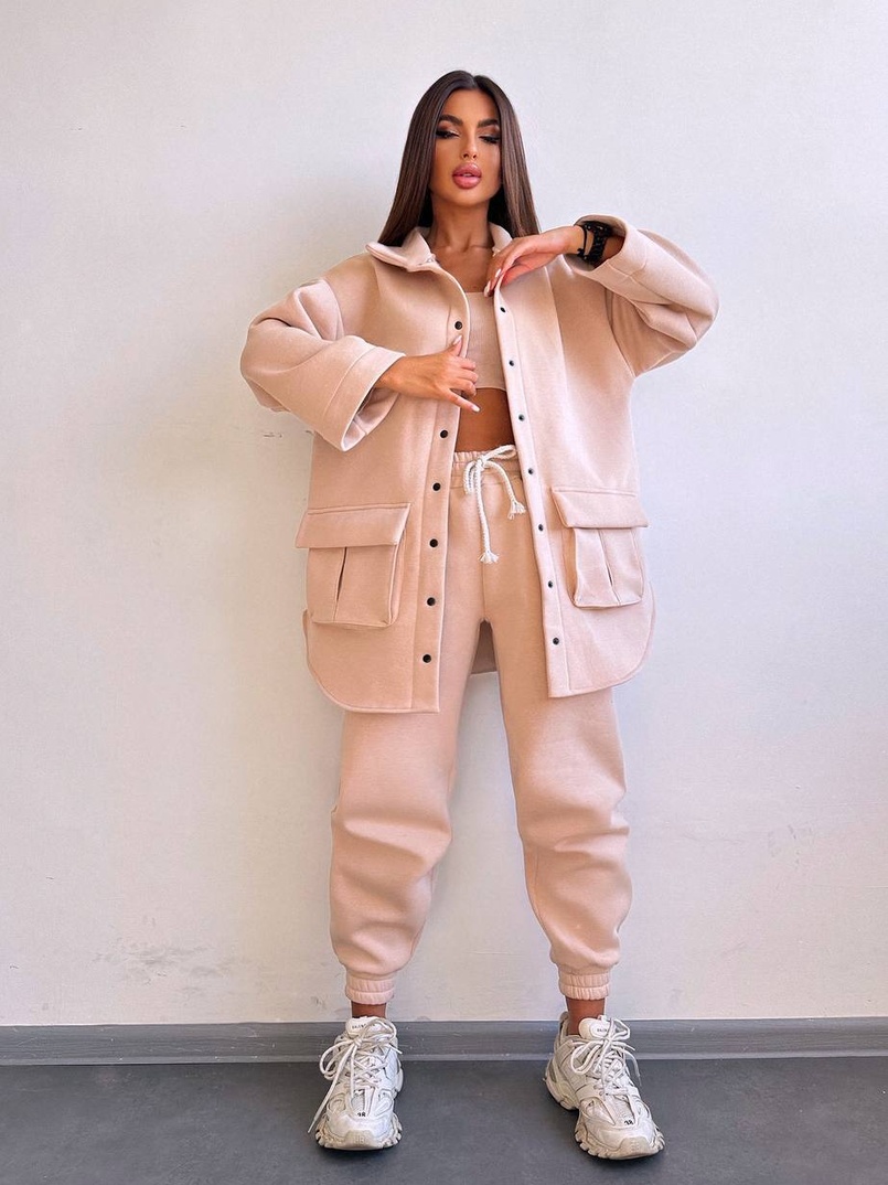 Комплект: тепла сорочка на кнопках + джоггери Комплект: тепла сорочка на кнопках + джоггери | PUSHKA SHOP