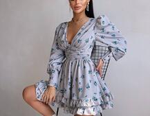 Сукня міні з пишною спідницею та драпіруванням на талії Сукня міні з пишною спідницею та драпіруванням на талії | PUSHKA SHOP