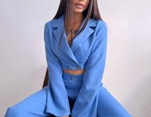 Брючный костюм с широкими штанами  Брючный костюм с широкими штанами  | PUSHKA SHOP