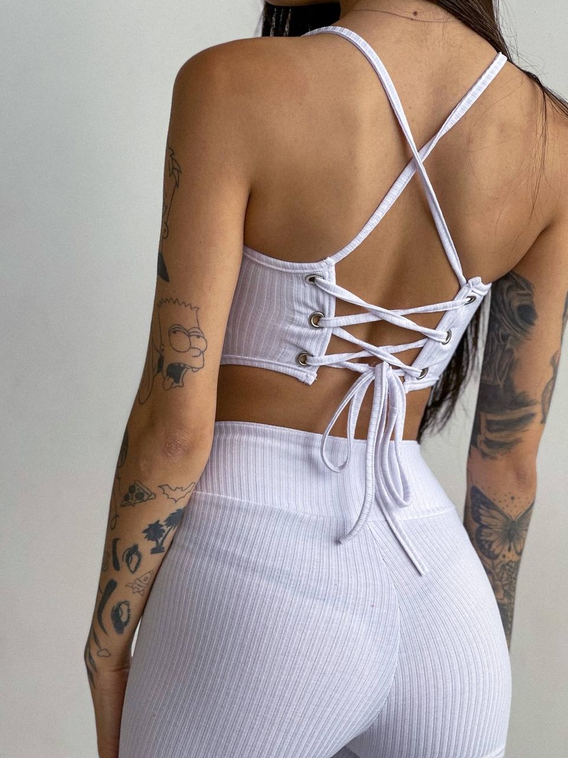 Трикотажный комплект: корсетный топ на косточках + леггинсы Трикотажный комплект: корсетный топ на косточках + леггинсы | PUSHKA SHOP