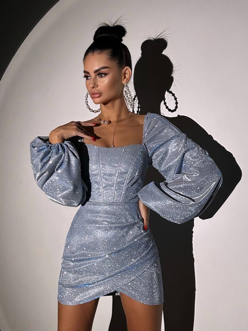 Сяючий комплект: корсет + спідниця міні з драпіруванням Сяючий комплект: корсет + спідниця міні з драпіруванням | PUSHKA SHOP