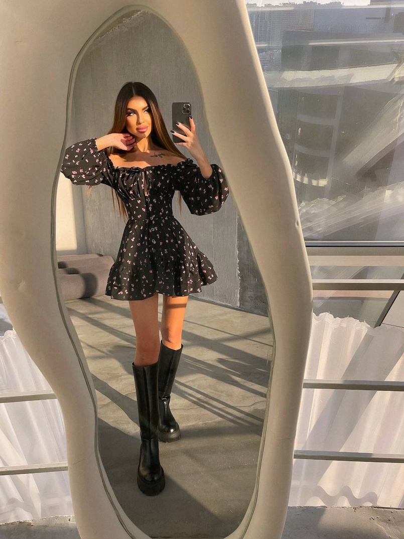 Сукня з воланами та шнурівкою  по спинці Сукня з воланами та шнурівкою  по спинці | PUSHKA SHOP