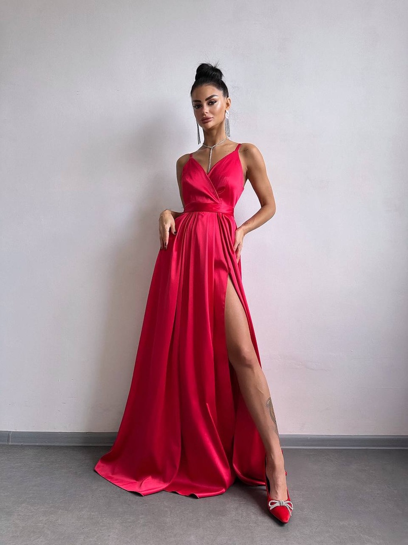 Атласна сукня максі  Атласна сукня максі  | PUSHKA SHOP