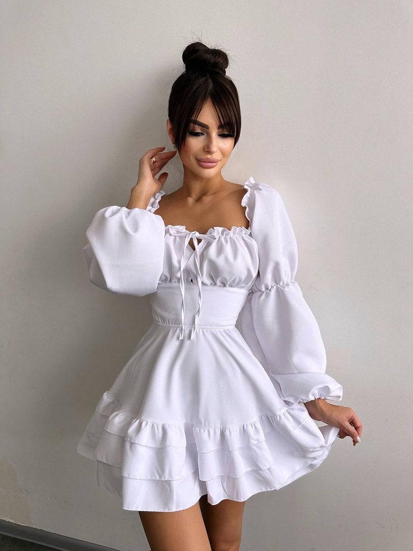 Сукня з воланами та шнурівкою  по спинці Сукня з воланами та шнурівкою  по спинці | PUSHKA SHOP