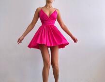 Шовкова сукня з пишною спідницею та шнурівкою на спинці | PUSHKA SHOP