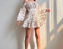 Квіткова сукня з воланами та шнуровкою по спинці Квіткова сукня з воланами та шнуровкою по спинці | PUSHKA SHOP