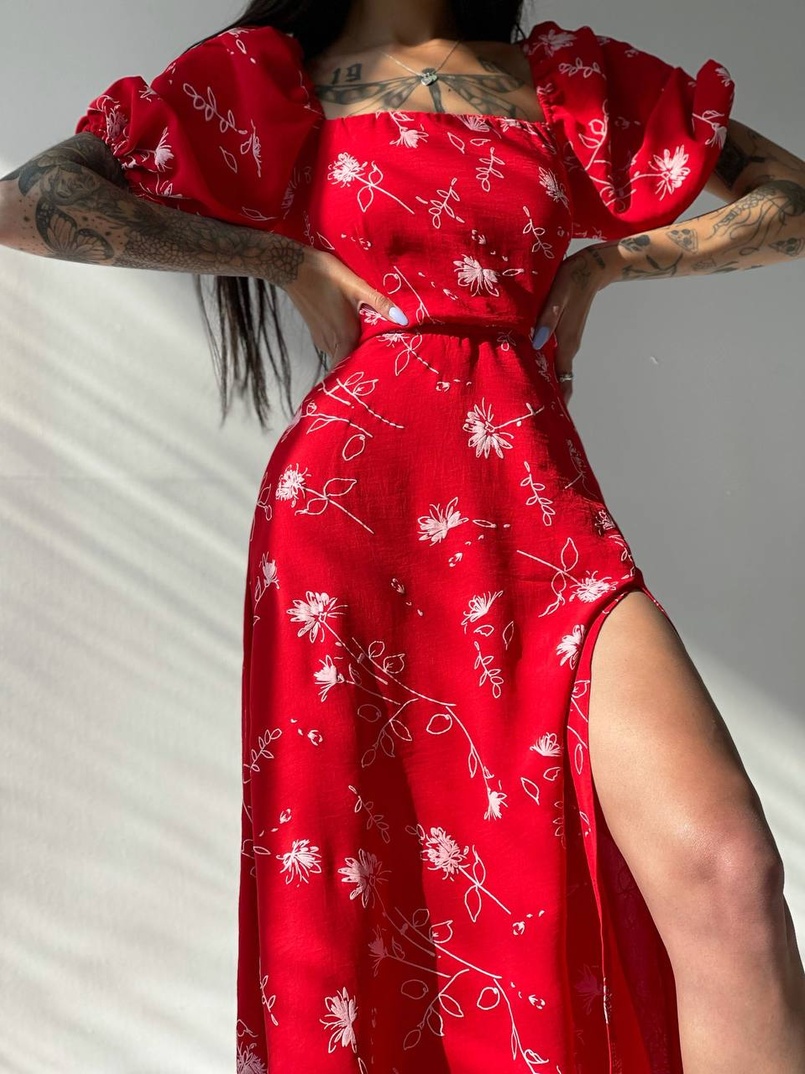 Платье миди со шнуровкой на спинке  Платье миди со шнуровкой на спинке  | PUSHKA SHOP