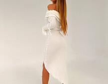 Трикотажна сукня міді з хомутом   Трикотажна сукня міді з хомутом   | PUSHKA SHOP