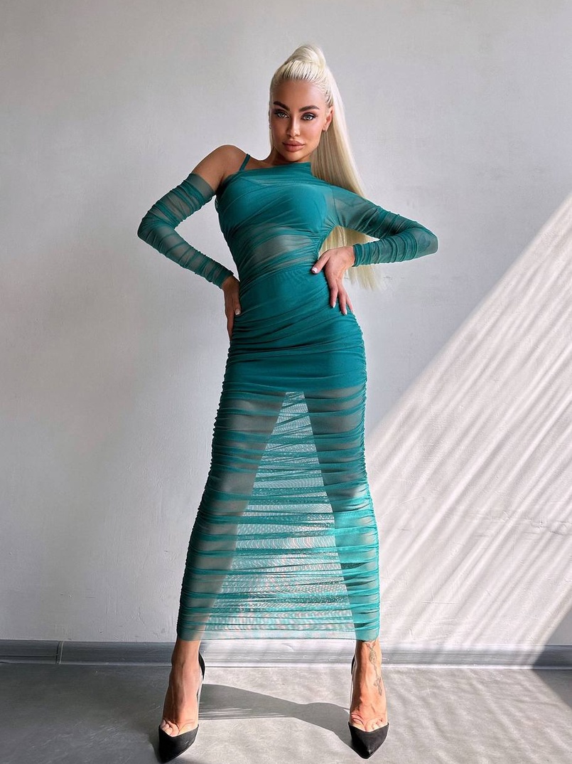 Сукня міді з драпіруванням   Сукня міді з драпіруванням   | PUSHKA SHOP