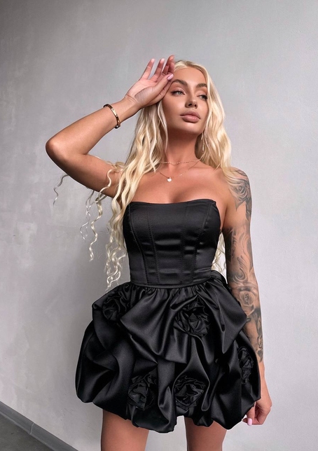 Комплект: корсет з  + спідниця декорована трояндами  Комплект: корсет з  + спідниця декорована трояндами  | PUSHKA SHOP