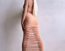 Сукня міді з драпіруванням   Сукня міді з драпіруванням   | PUSHKA SHOP