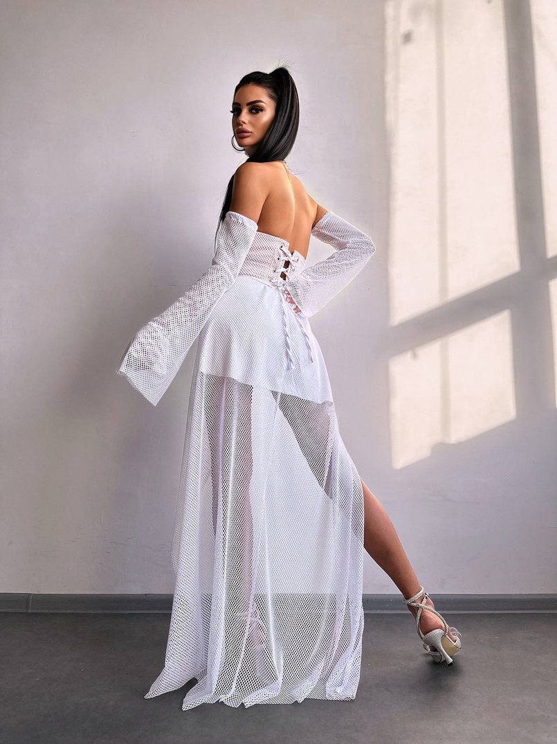 Комплект: корсет з рукавами + спідниця максі Комплект: корсет з рукавами + спідниця максі | PUSHKA SHOP