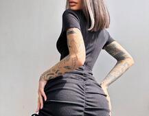 Сукня-міні  з елементами корсету  Довжину спідниці можна регулювати  | PUSHKA SHOP