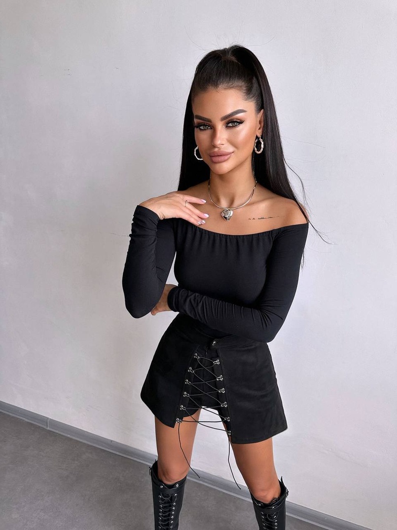 Комплект: топ + спідниця-шорти з гачками  Комплект: топ + спідниця-шорти з гачками  | PUSHKA SHOP