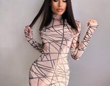 Сукня міді з принтом  Сукня міді з принтом  | PUSHKA SHOP