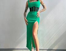 Сукня-міді  з елементами корсету   Сукня-міді  з елементами корсету   | PUSHKA SHOP