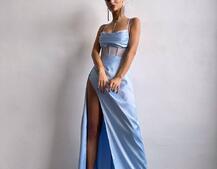 Комплект: корсет, декорований стразами + спідниця максі з драпіруванням  | PUSHKA SHOP