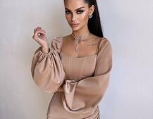 Атласний  комплект: корсет + спідниця з драпіруванням Атласний  комплект: корсет + спідниця з драпіруванням | PUSHKA SHOP