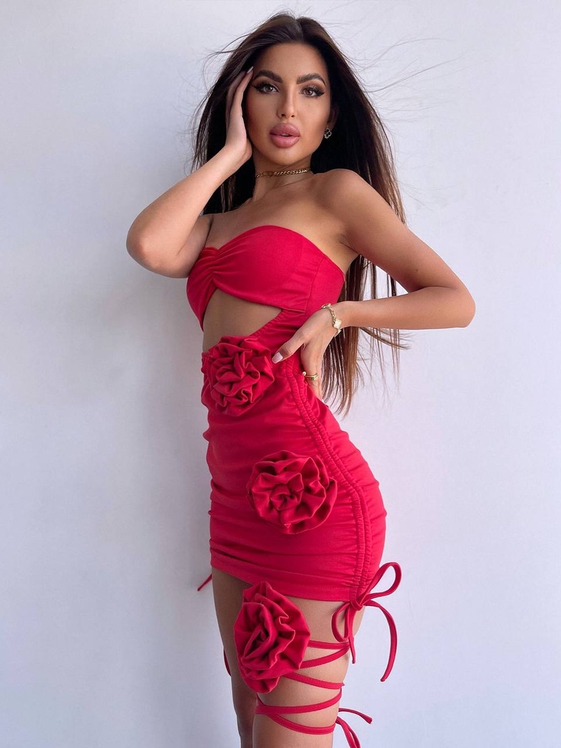 Сукня міні з трояндами    Ручна робота.  Сукня міні з трояндами    Ручна робота.  | PUSHKA SHOP