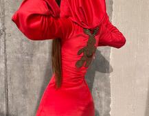 Оксамитова сукня міні з розкльошоними рукавами    Оксамитова сукня міні з розкльошоними рукавами    | PUSHKA SHOP