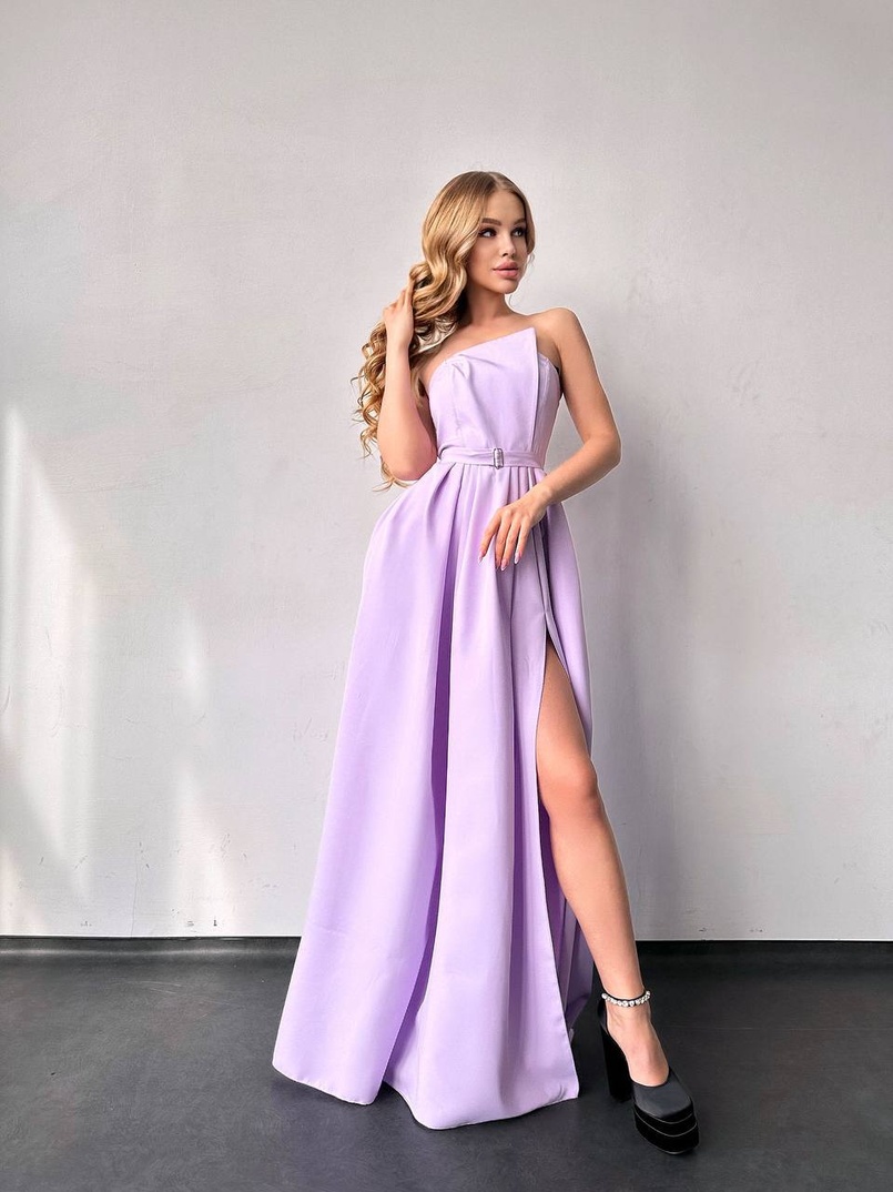 Сукня максі  з розрізом на спідниці  Сукня максі  з розрізом на спідниці  | PUSHKA SHOP