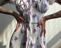 Сукня- міді  з квітковим принтом Сукня- міді  з квітковим принтом | PUSHKA SHOP