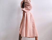 Муслінова сукня -міді з розрізом на ніжці  | PUSHKA SHOP